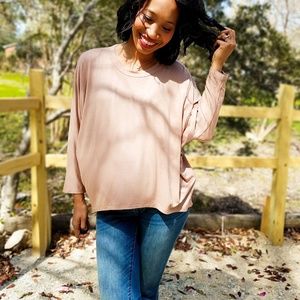 Flowy Knit Top (Tan)